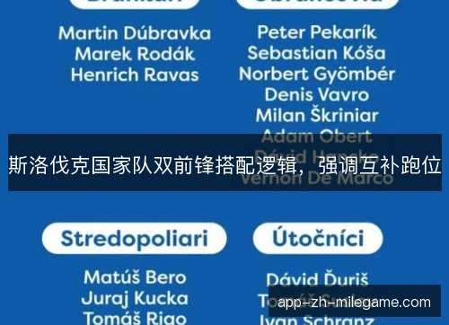 斯洛伐克国家队双前锋搭配逻辑，强调互补跑位